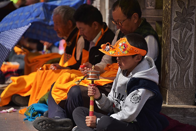 Pilgrims on Barkhor Street